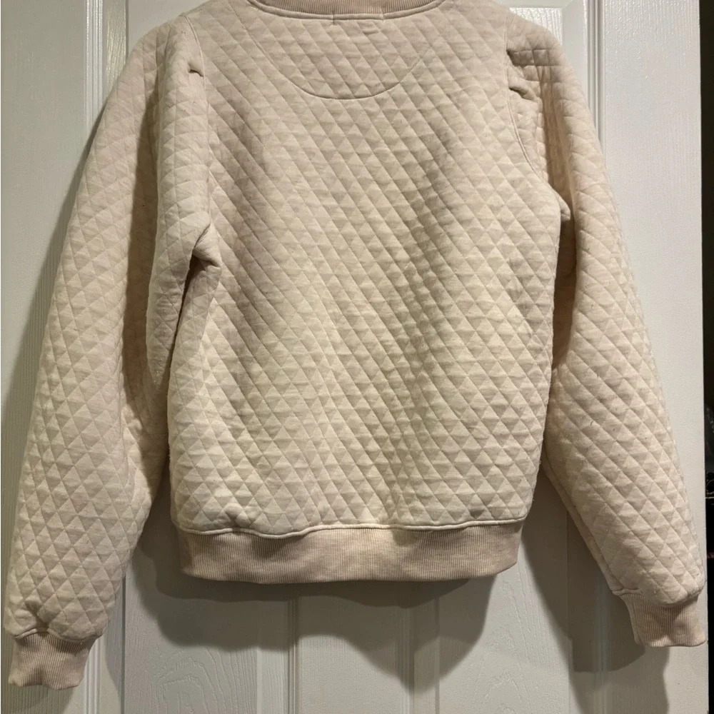 Marine Layer Off-White Ribbed Collar Top - Picture 4 of 4